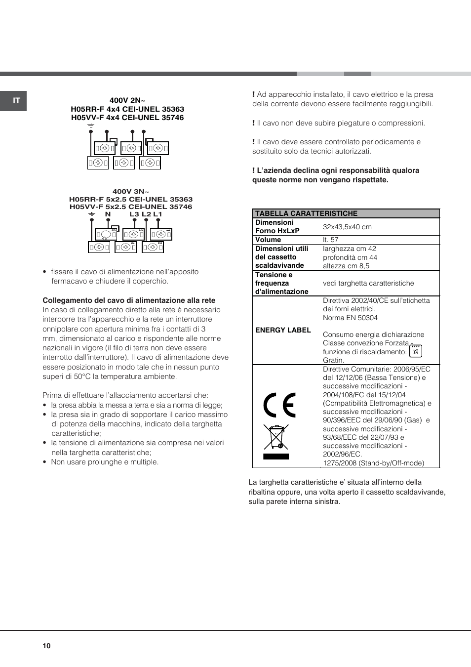 Hotpoint Ariston CE6IFA.F X F-HA S User Manual | Page 10 / 68
