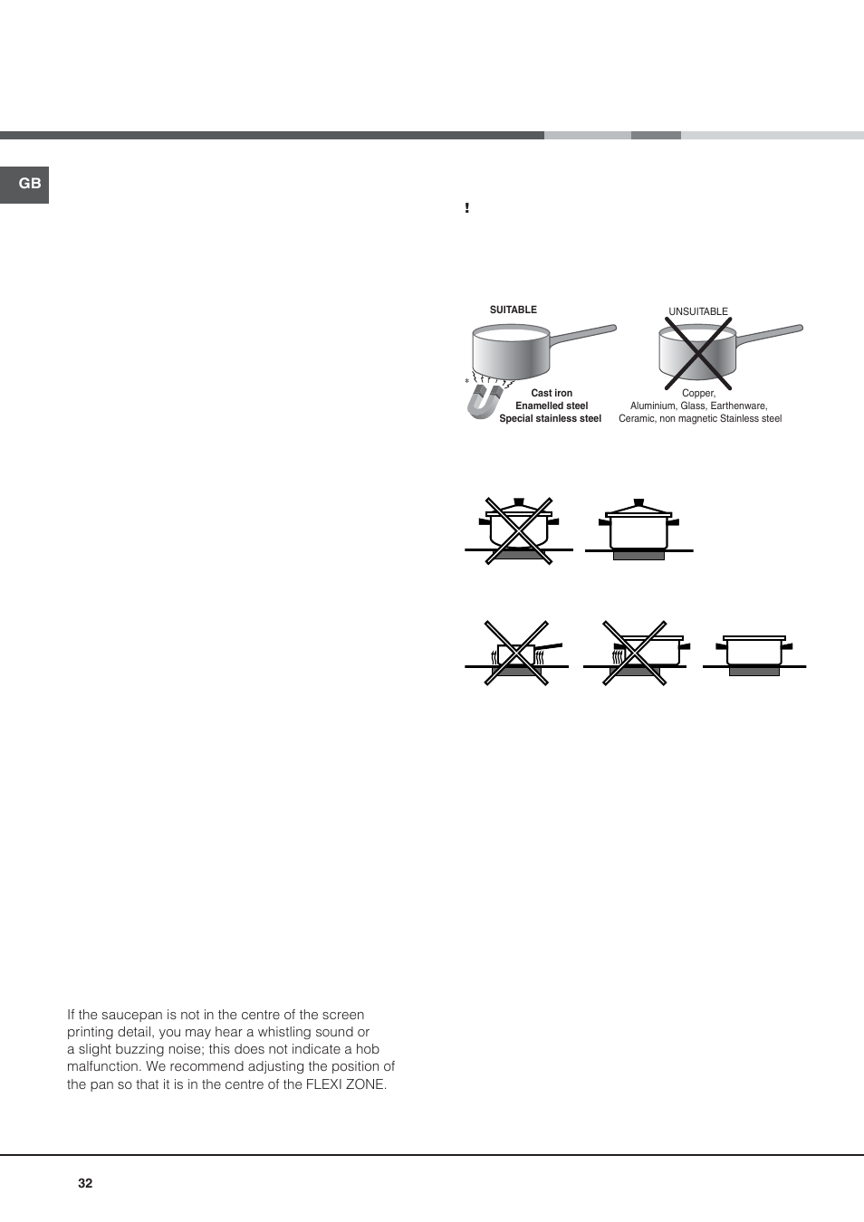 The flexizone mode, Practical advice on using the appliance, Safety devices | Hotpoint Ariston CE6IFA.F X F-HA S User Manual | Page 32 / 68