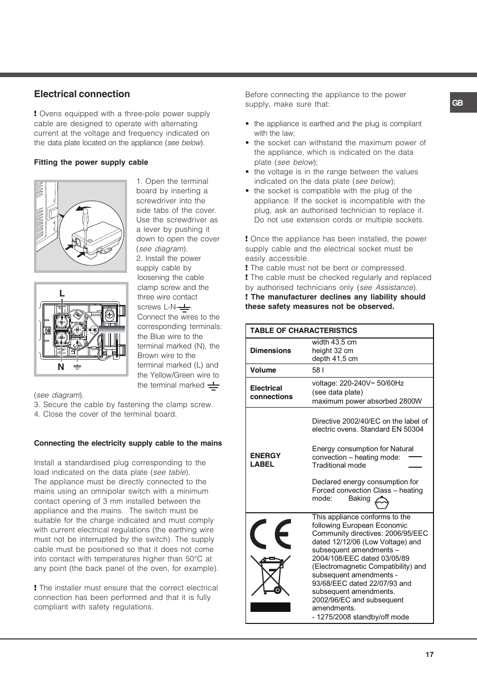 Hotpoint Ariston Luce FK 89 P X-HA User Manual | Page 17 / 72