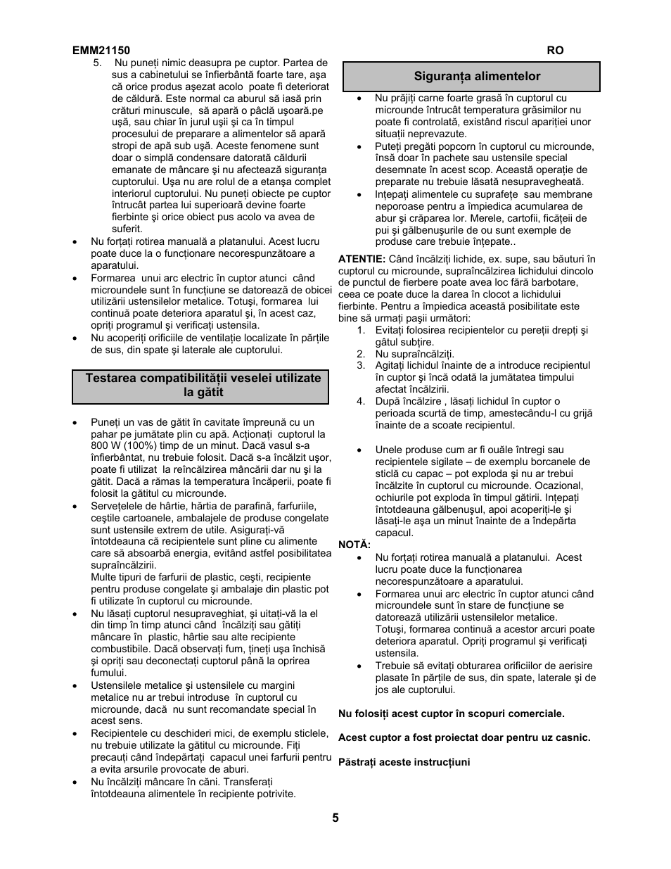 Electrolux EMM21150S User Manual | Page 109 / 164