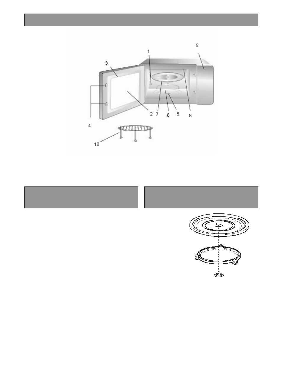 Beskrivning av mikrovågsugnen och dess tillbehör, Ugnen montering av den roterande glastallriken | Electrolux EMM21150S User Manual | Page 154 / 164