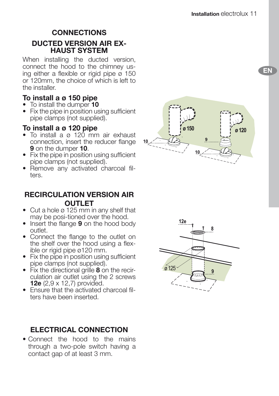 Electrolux EFG60750X User Manual | Page 11 / 62