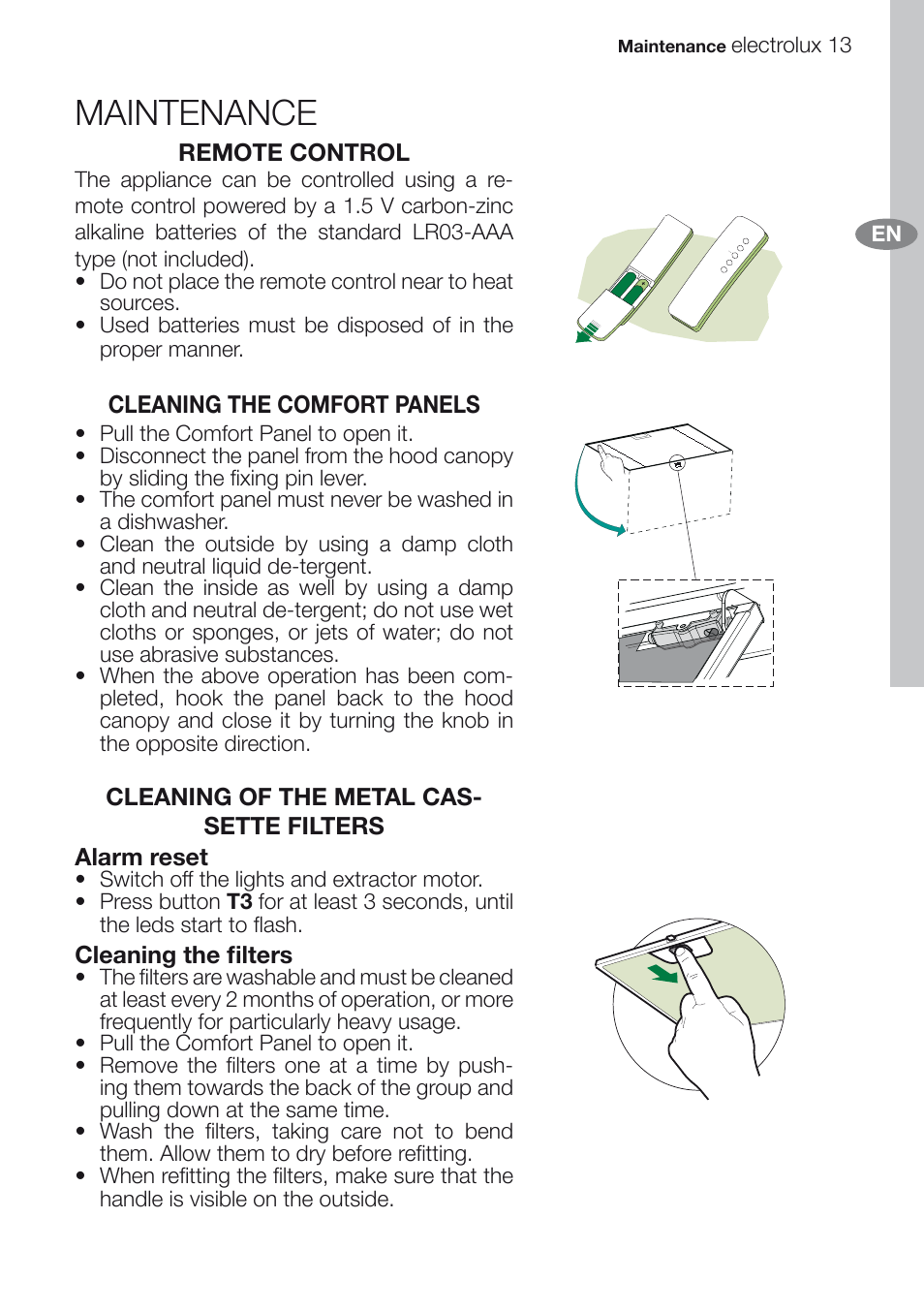 Maintenance | Electrolux EFG60750X User Manual | Page 13 / 62