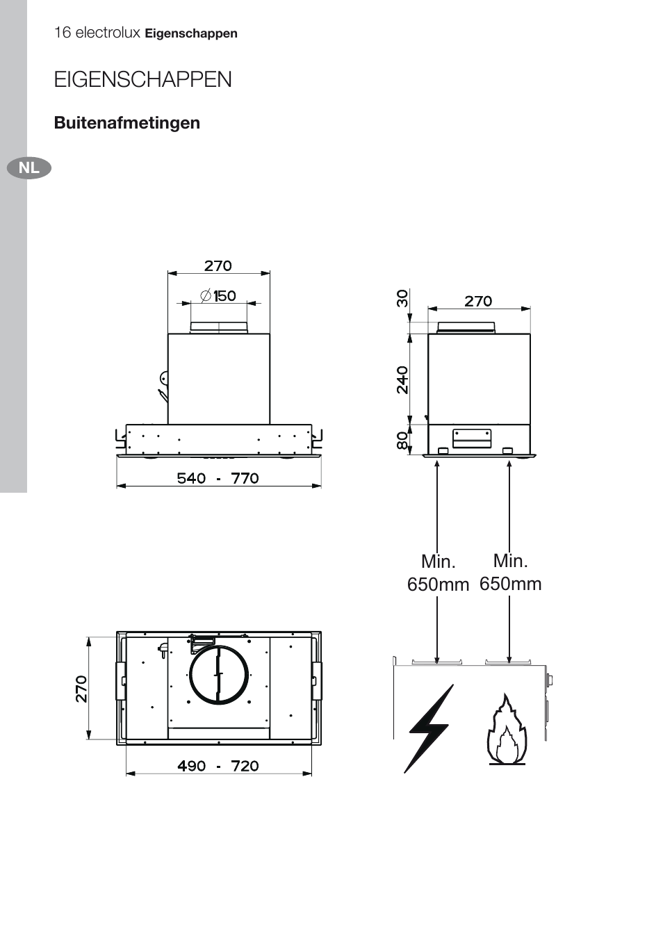 Eigenschappen | Electrolux EFG60750X User Manual | Page 16 / 62