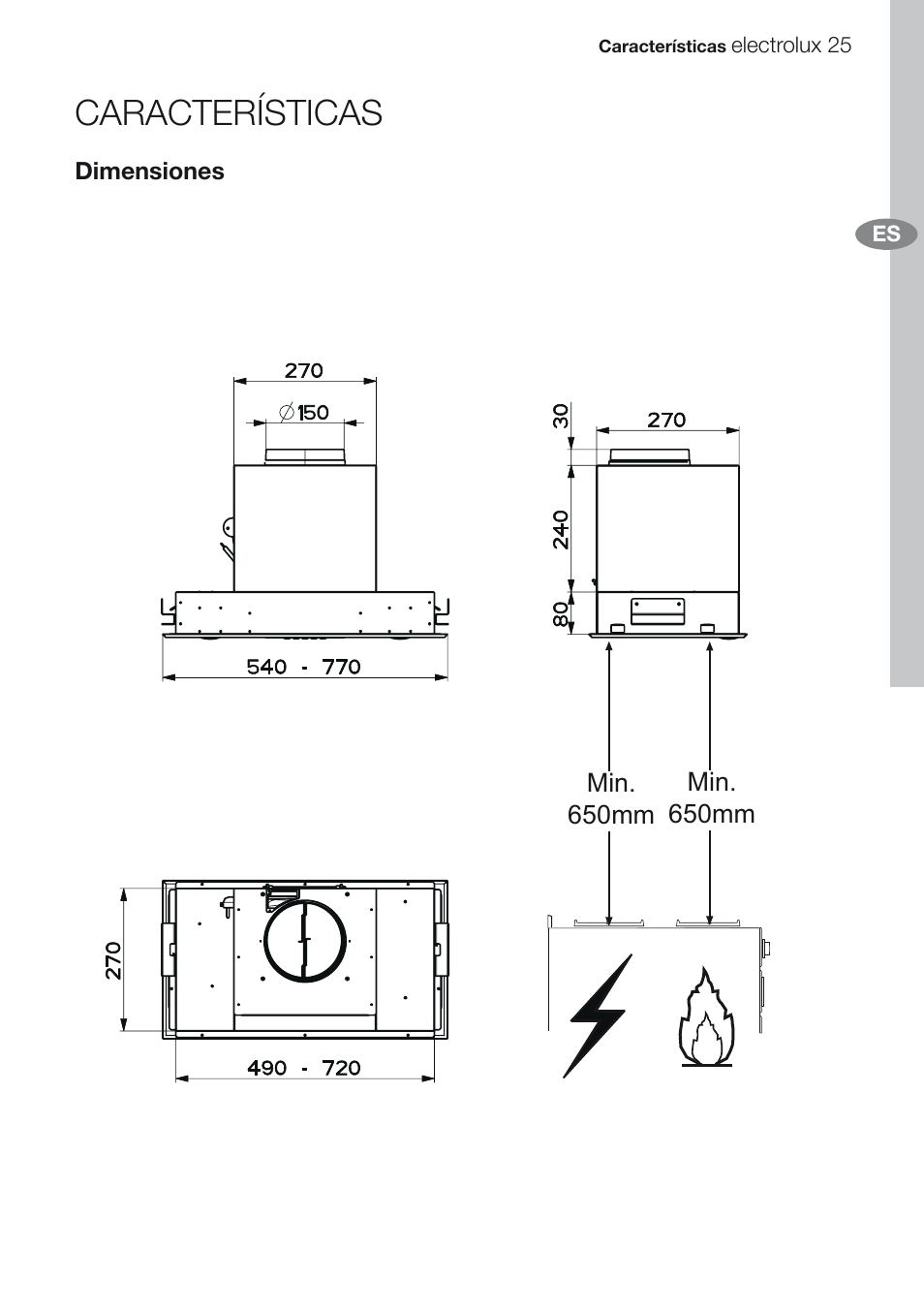 Características | Electrolux EFG60750X User Manual | Page 25 / 62