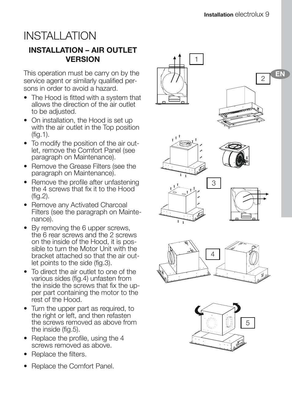 Installation | Electrolux EFG60750X User Manual | Page 9 / 62