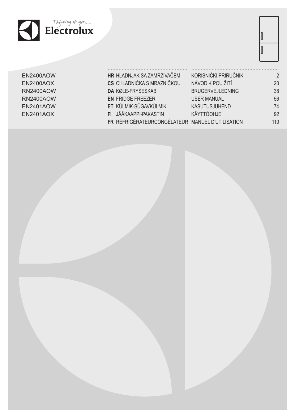 Electrolux EN2401AOX User Manual | 128 pages