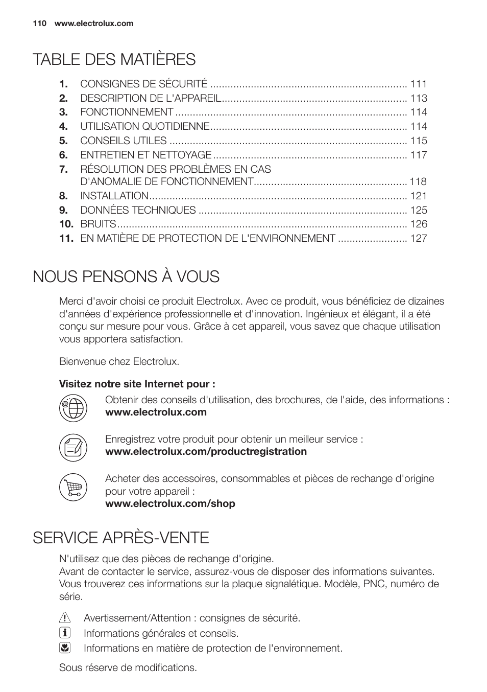 Electrolux EN2401AOX User Manual | Page 110 / 128