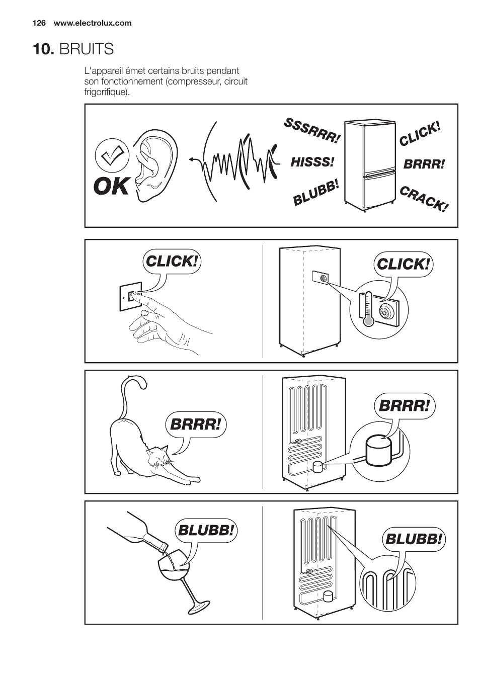 Bruits | Electrolux EN2401AOX User Manual | Page 126 / 128