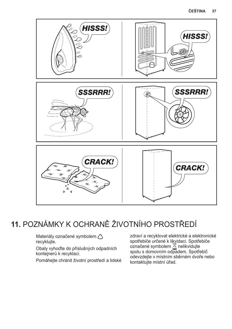 Poznámky k ochraně životního prostředí | Electrolux EN2401AOX User Manual | Page 37 / 128