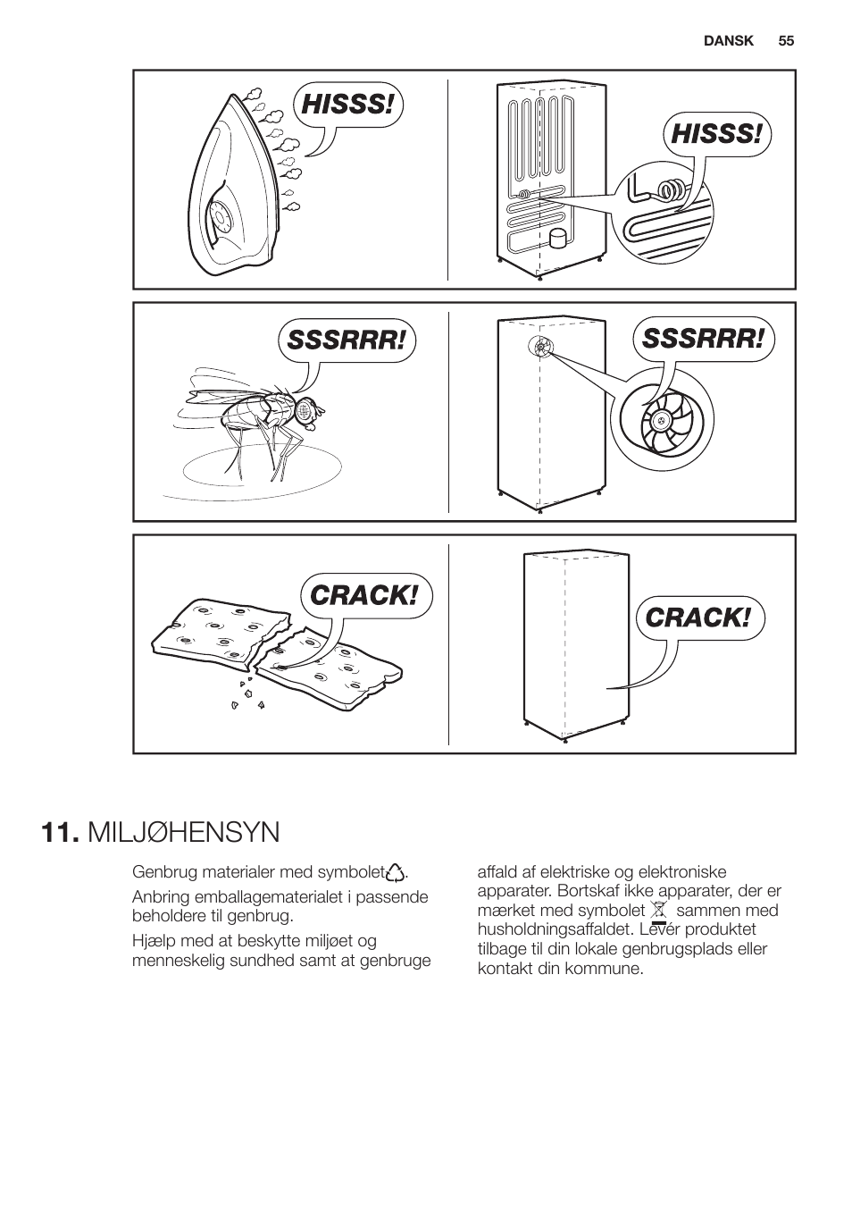 Miljøhensyn | Electrolux EN2401AOX User Manual | Page 55 / 128