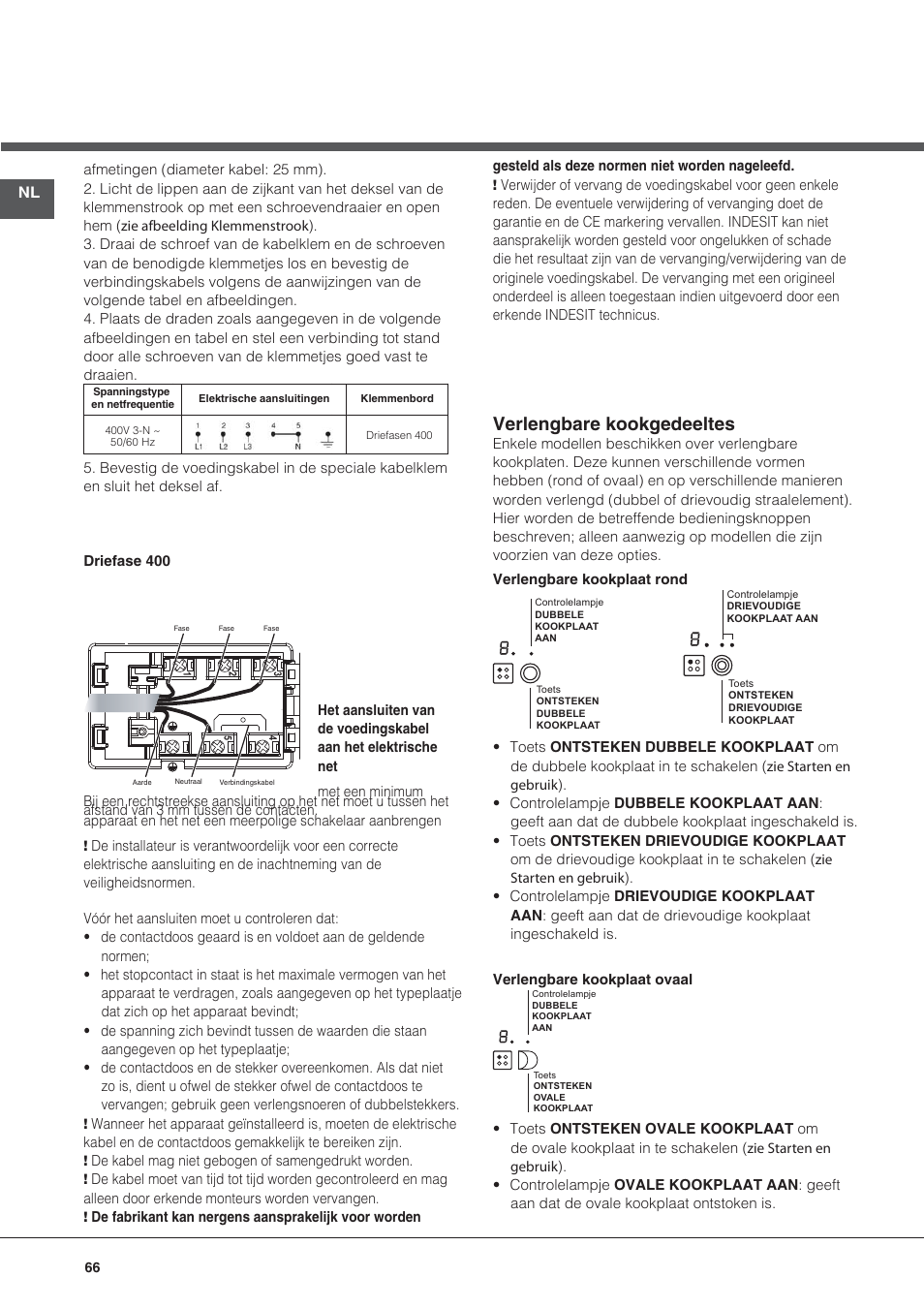 Verlengbare kookgedeeltes | Hotpoint Ariston KRO 642 TO B User Manual | Page 66 / 84