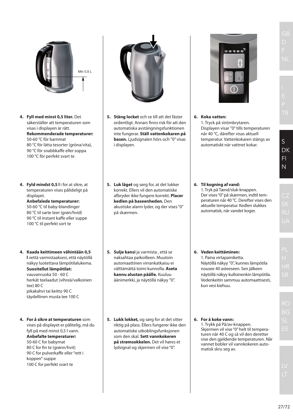 Electrolux EEWA7500 User Manual | Page 27 / 72