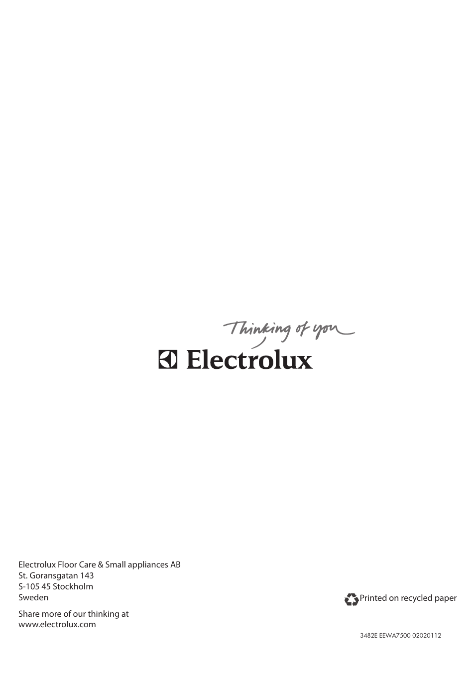 Electrolux EEWA7500 User Manual | Page 72 / 72