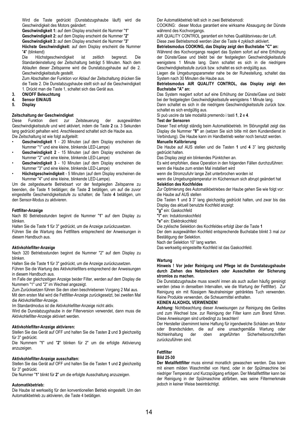 Electrolux EFA90600X User Manual | Page 14 / 84