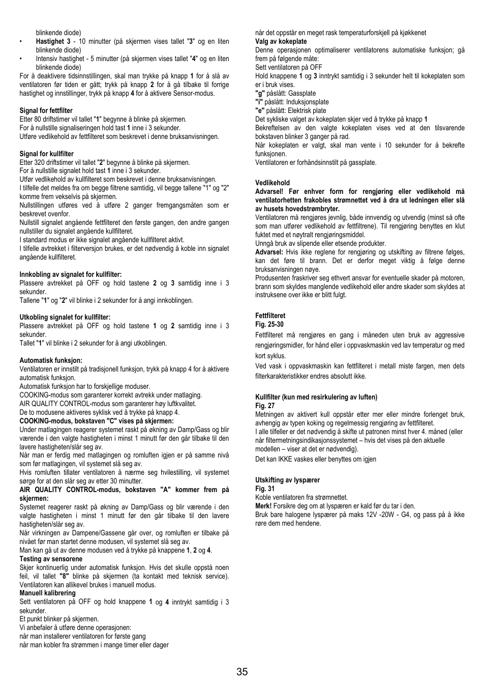 Electrolux EFA90600X User Manual | Page 35 / 84