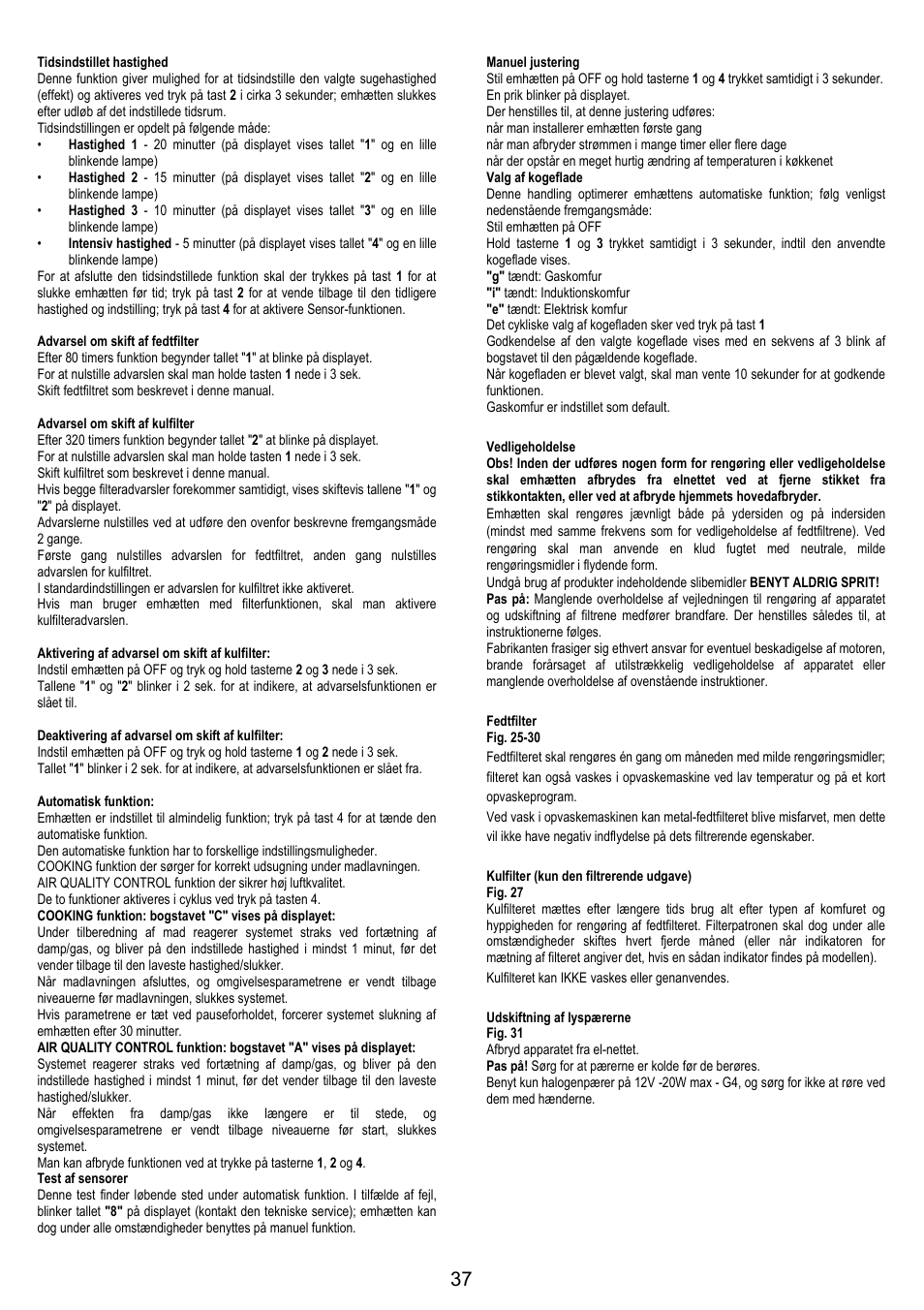 Electrolux EFA90600X User Manual | Page 37 / 84