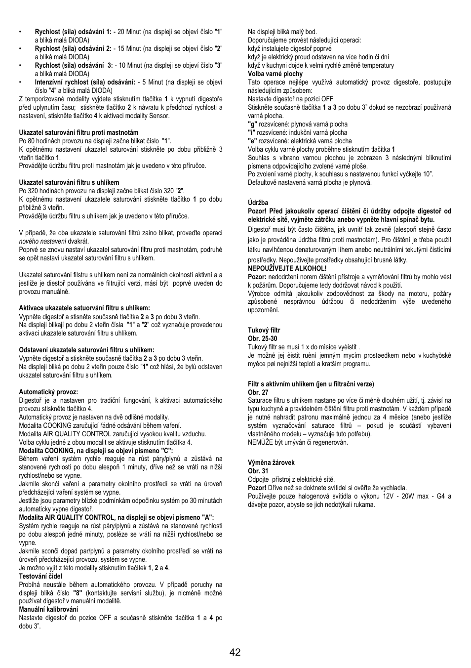 Electrolux EFA90600X User Manual | Page 42 / 84