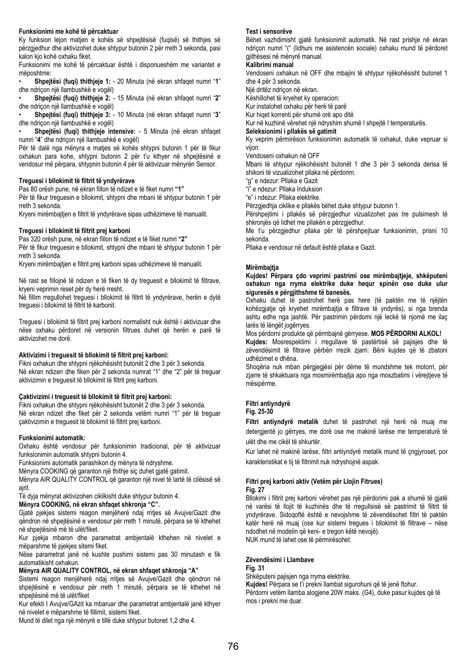 Electrolux EFA90600X User Manual | Page 76 / 84
