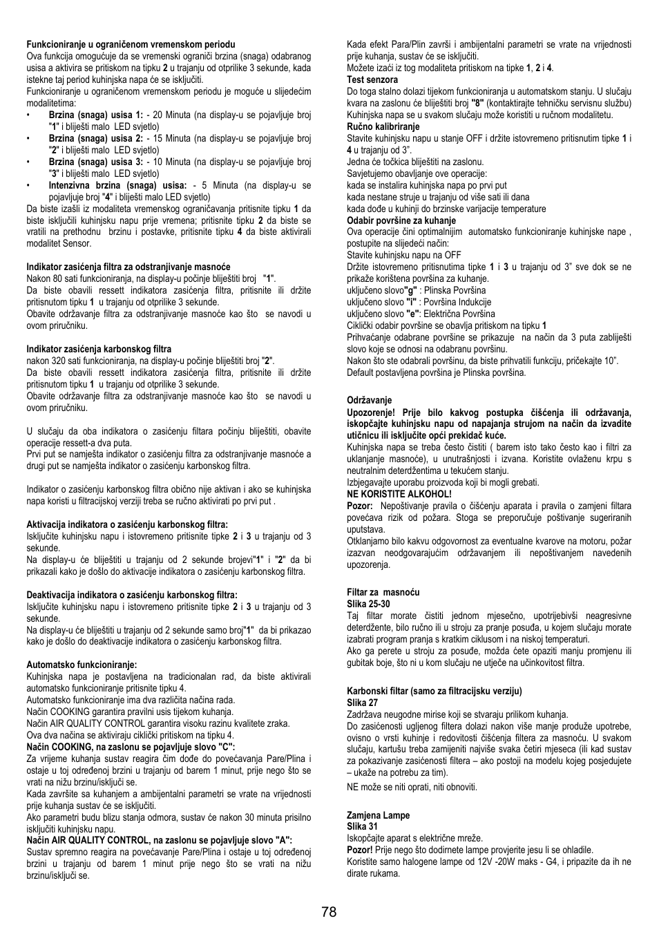 Electrolux EFA90600X User Manual | Page 78 / 84