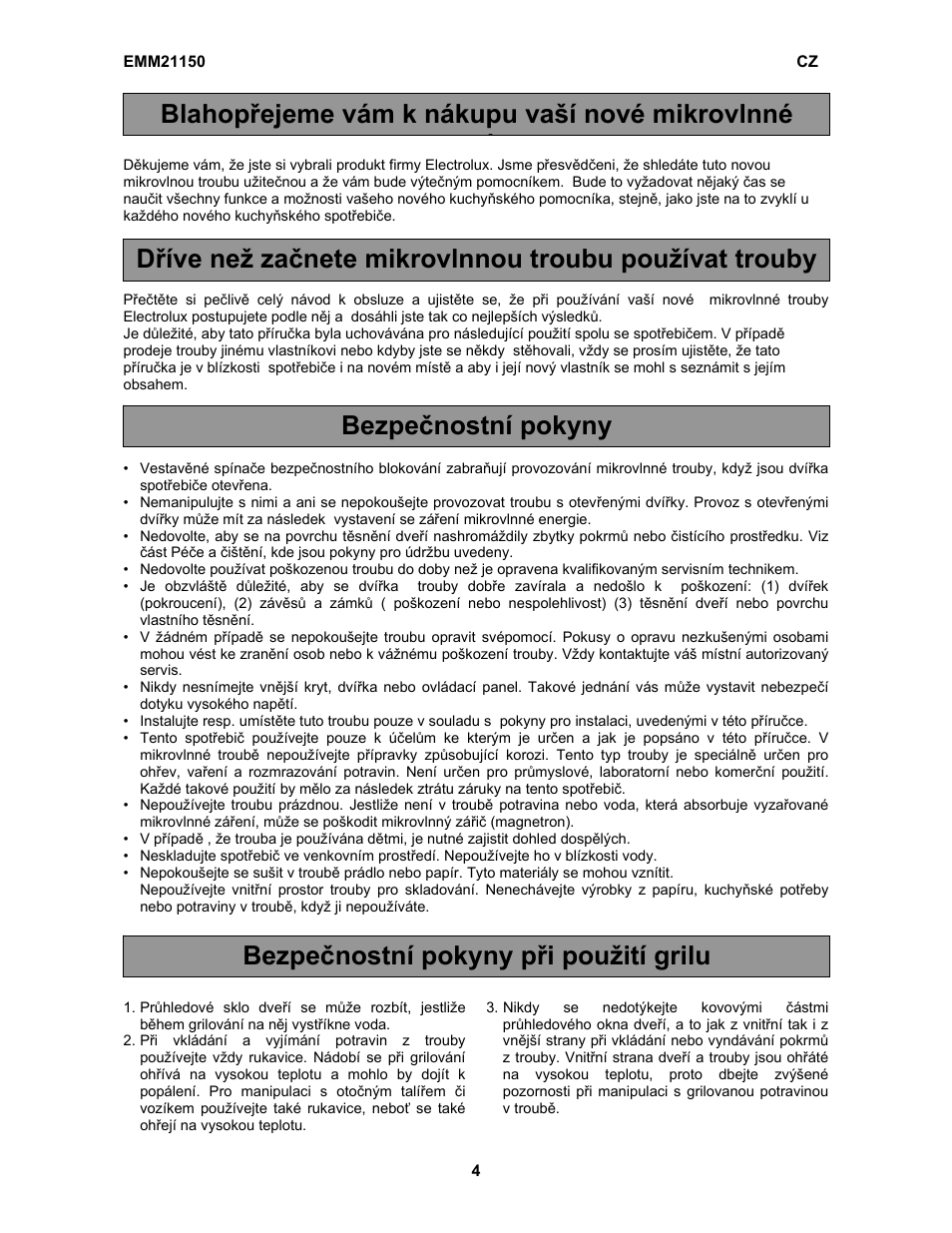 Electrolux EMM21150W User Manual | Page 123 / 180