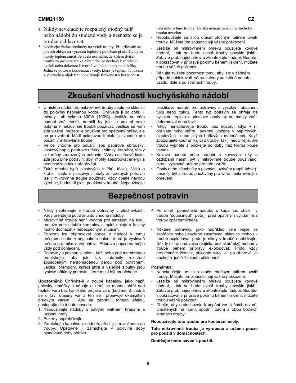 Electrolux EMM21150W User Manual | Page 124 / 180