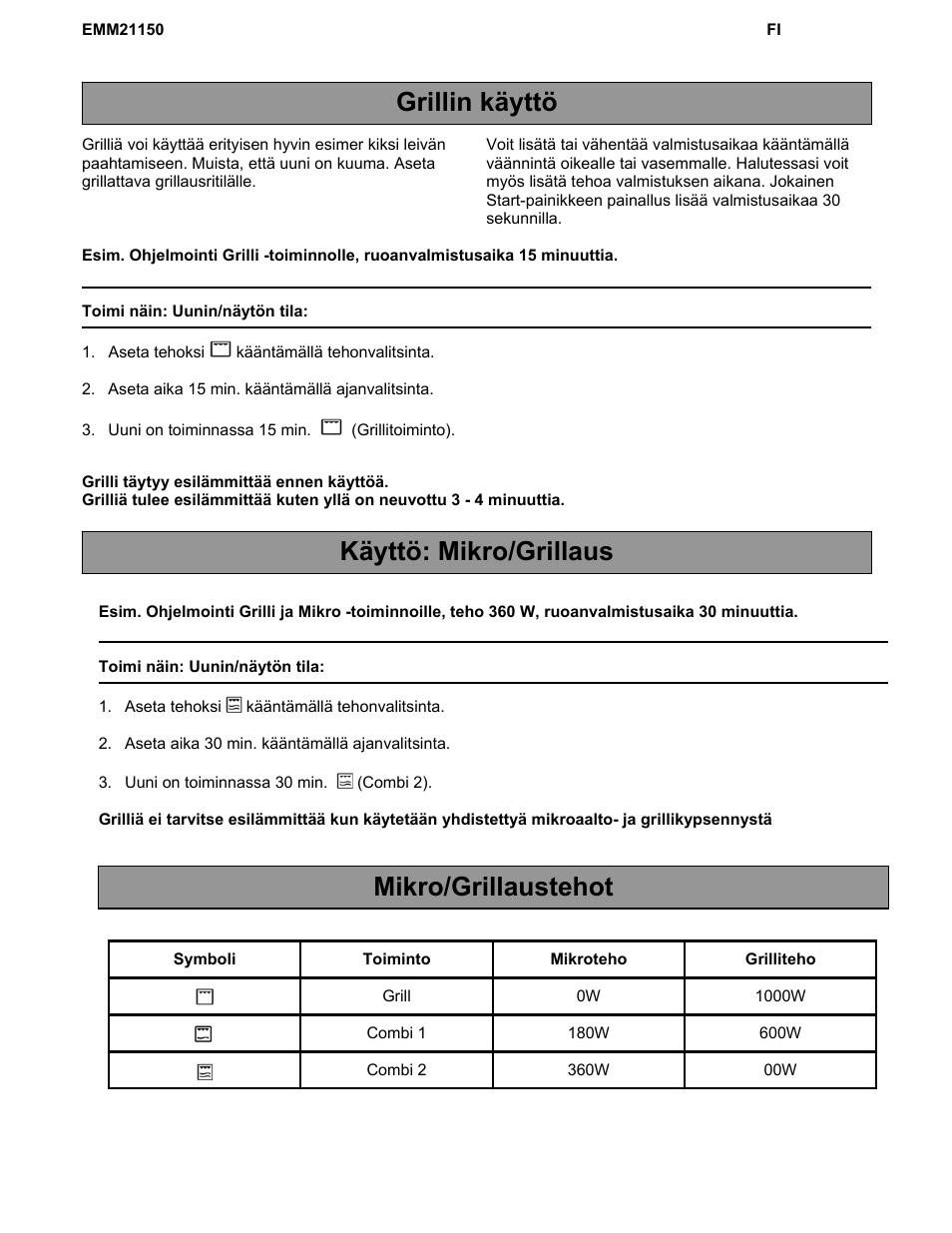 Electrolux EMM21150W User Manual | Page 158 / 180