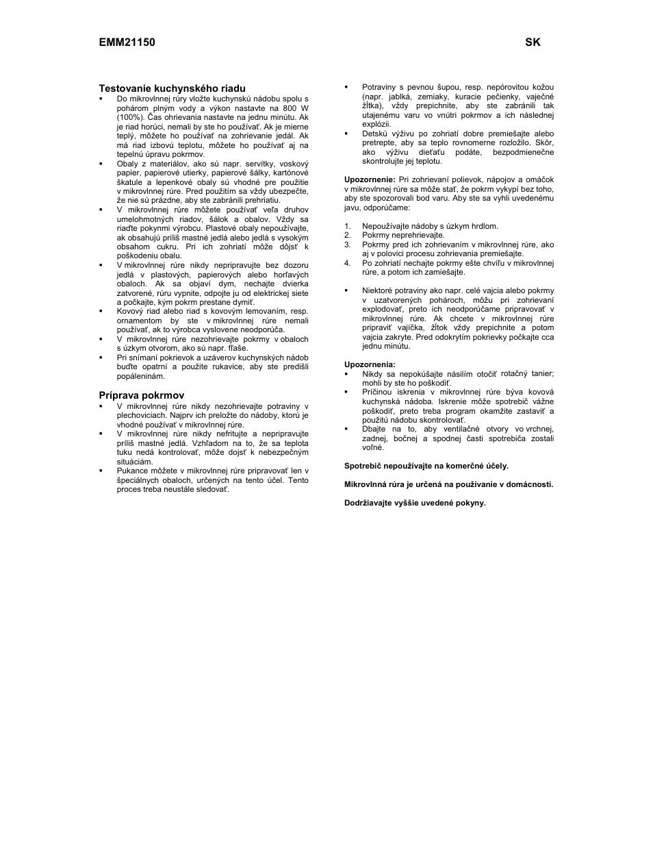 Electrolux EMM21150W User Manual | Page 64 / 180