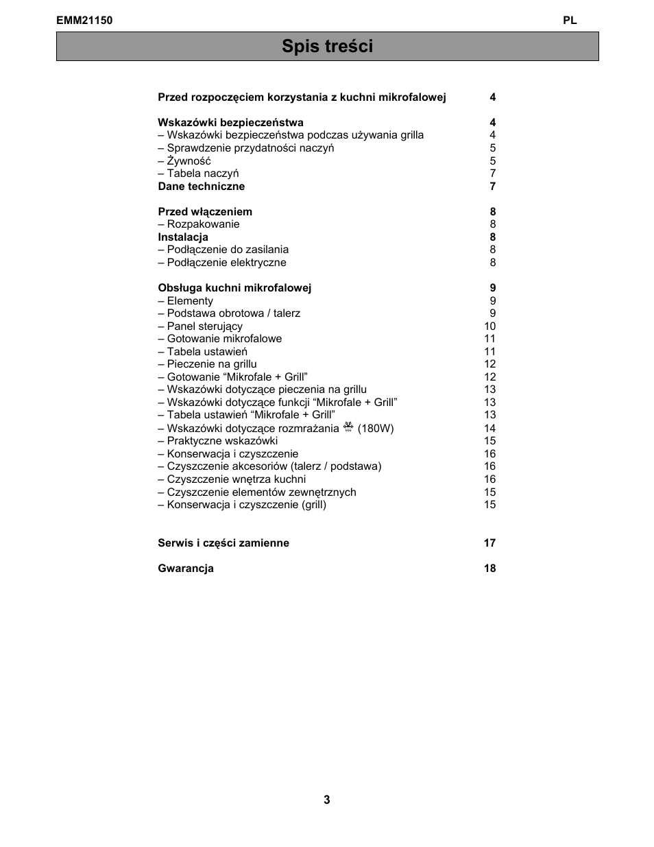 Electrolux EMM21150W User Manual | Page 76 / 180