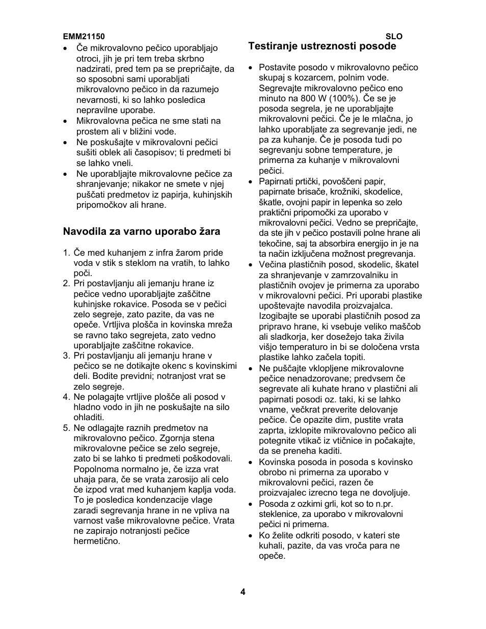 Electrolux EMM21150W User Manual | Page 93 / 180