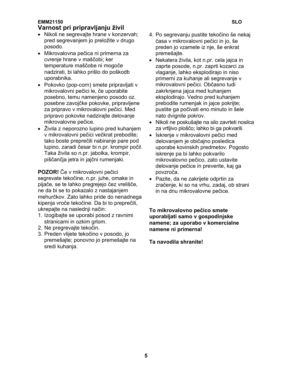 Electrolux EMM21150W User Manual | Page 94 / 180