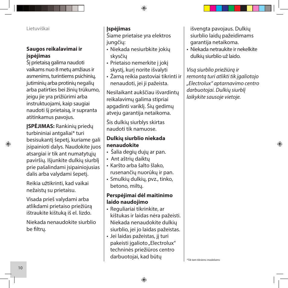 Electrolux ZCS2560C User Manual | Page 10 / 60