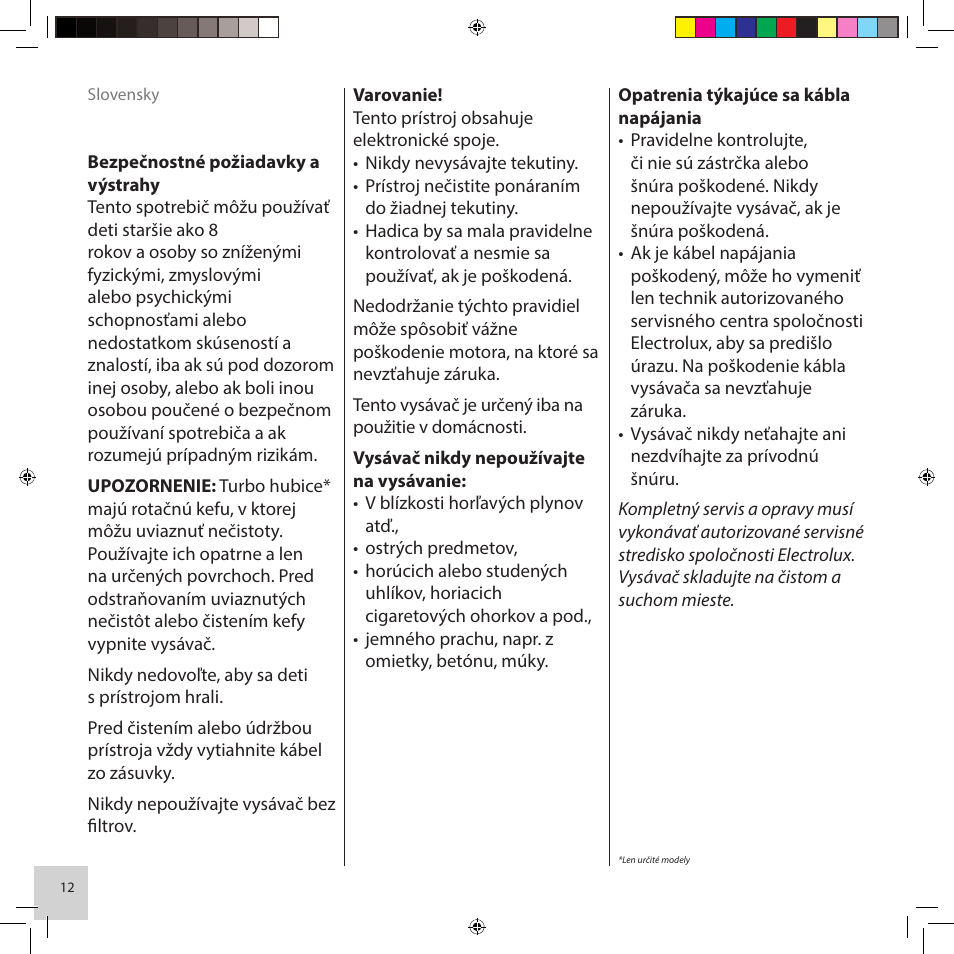 Electrolux ZCS2560C User Manual | Page 12 / 60