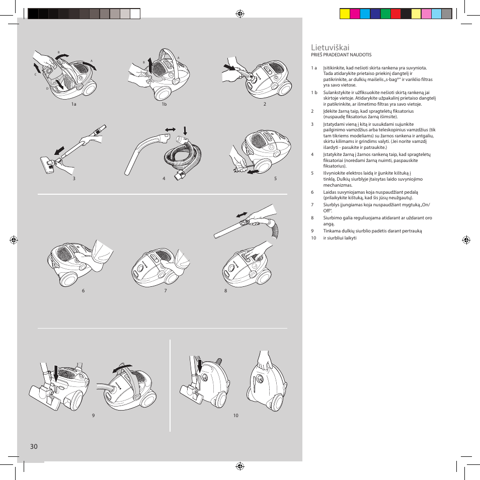 Lietuviškai | Electrolux ZCS2560C User Manual | Page 30 / 60