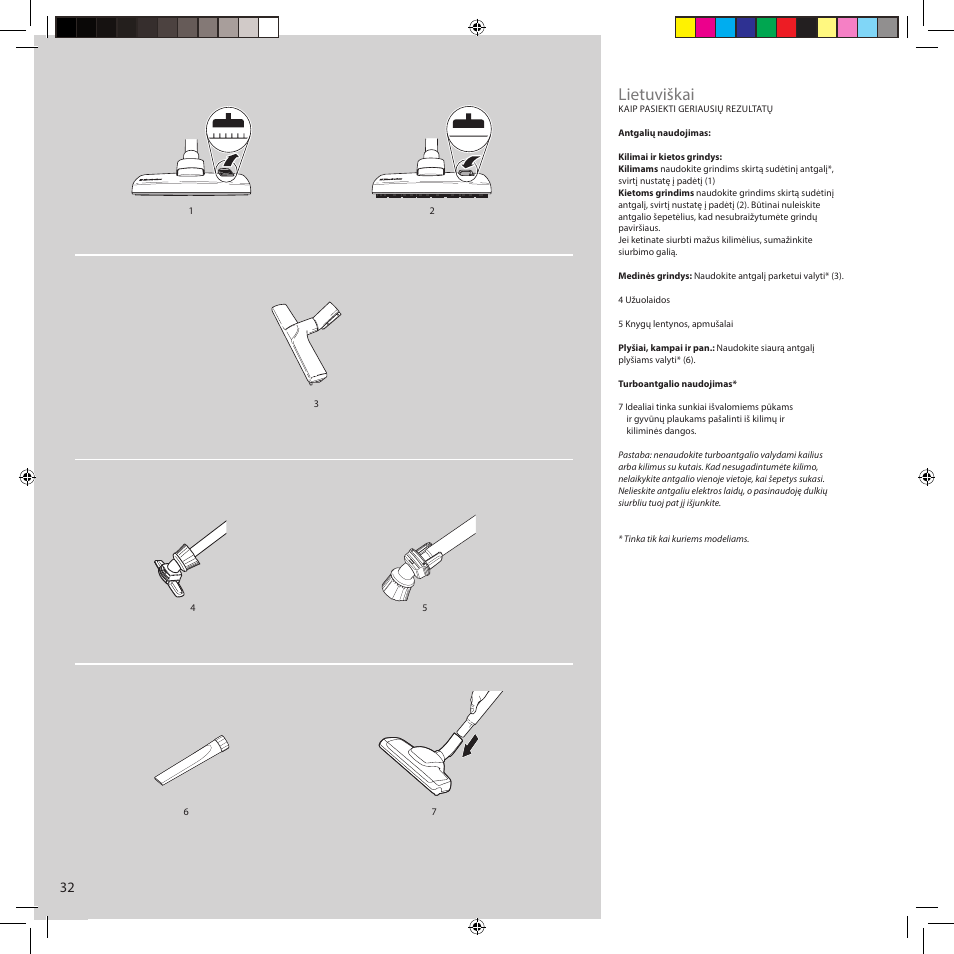 Lietuviškai | Electrolux ZCS2560C User Manual | Page 32 / 60