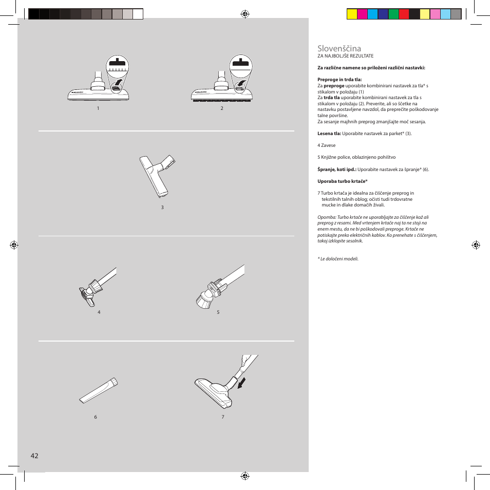 Slovenščina | Electrolux ZCS2560C User Manual | Page 42 / 60