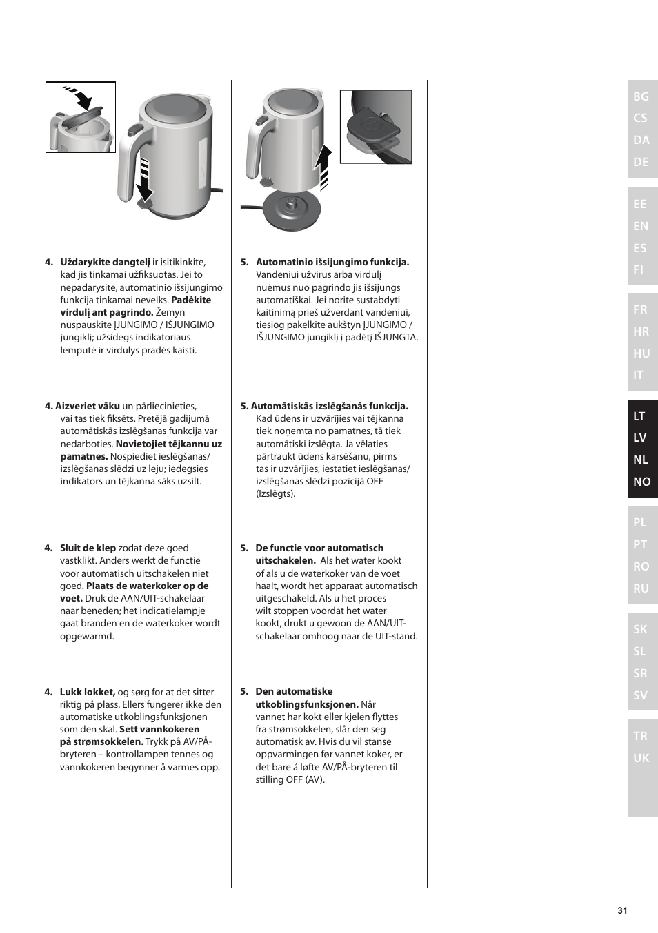 Electrolux EEWA3200 User Manual | Page 31 / 60