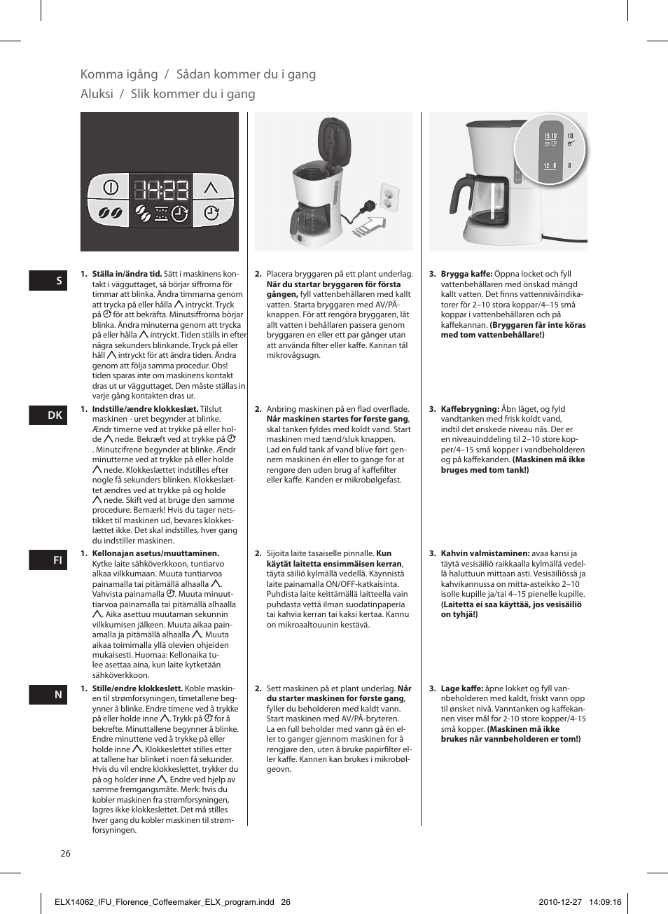 Electrolux EKF5220 User Manual | Page 26 / 72