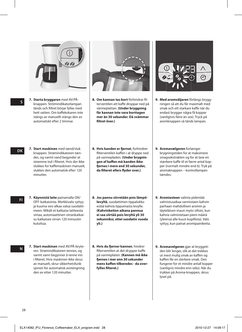 Electrolux EKF5220 User Manual | Page 28 / 72