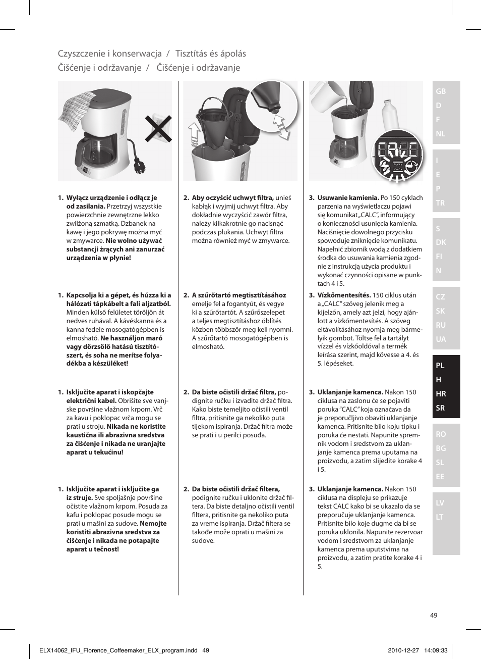 Electrolux EKF5220 User Manual | Page 49 / 72