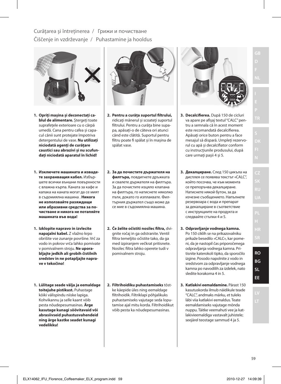 Electrolux EKF5220 User Manual | Page 59 / 72