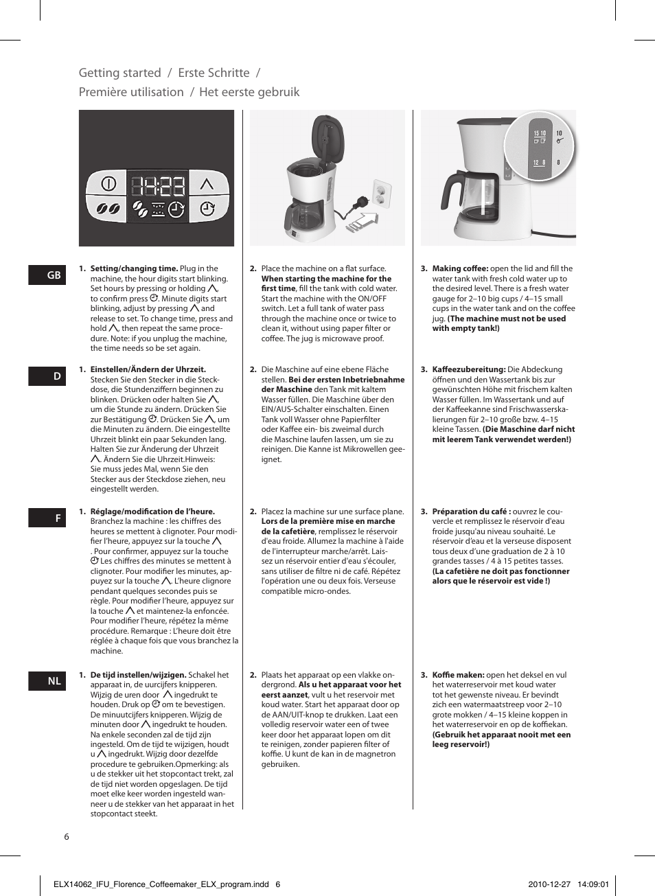 Electrolux EKF5220 User Manual | Page 6 / 72