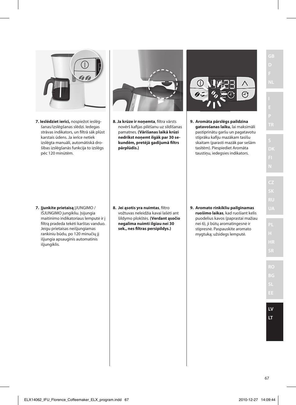 Electrolux EKF5220 User Manual | Page 67 / 72