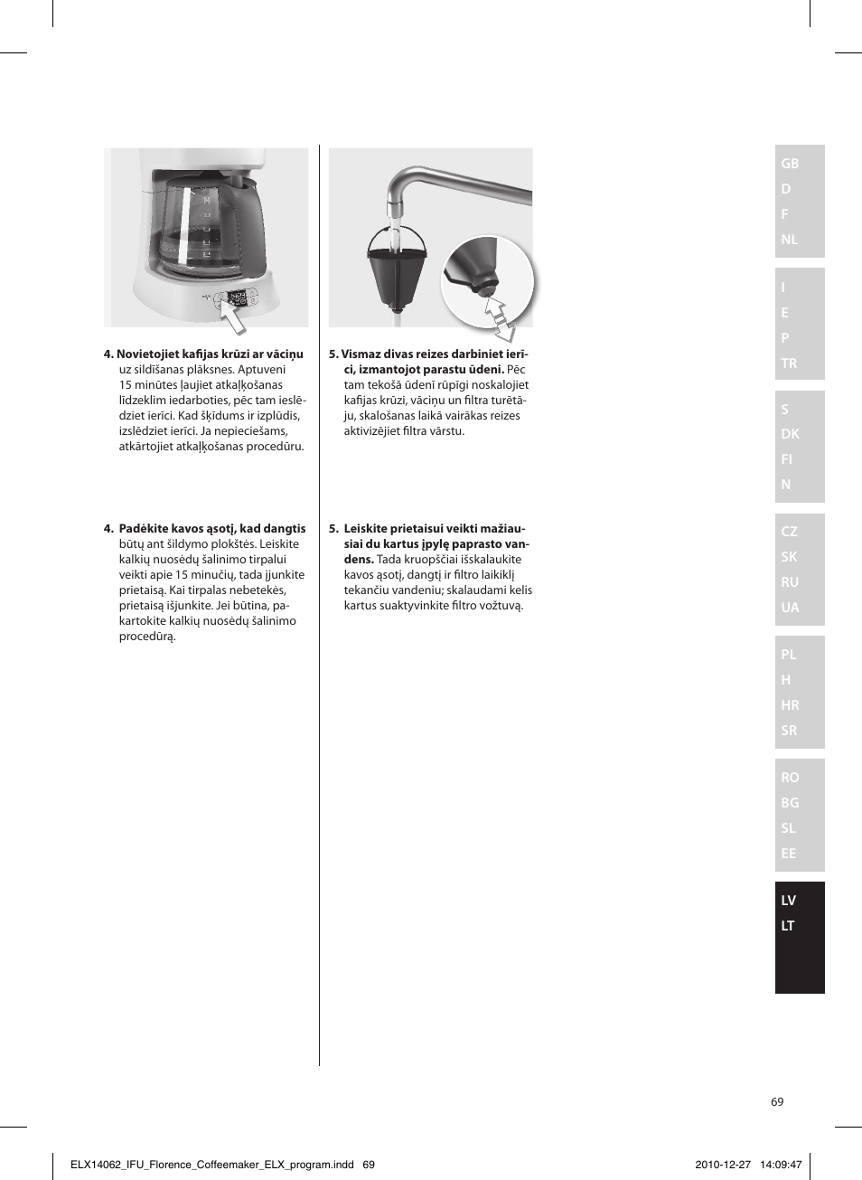 Electrolux EKF5220 User Manual | Page 69 / 72