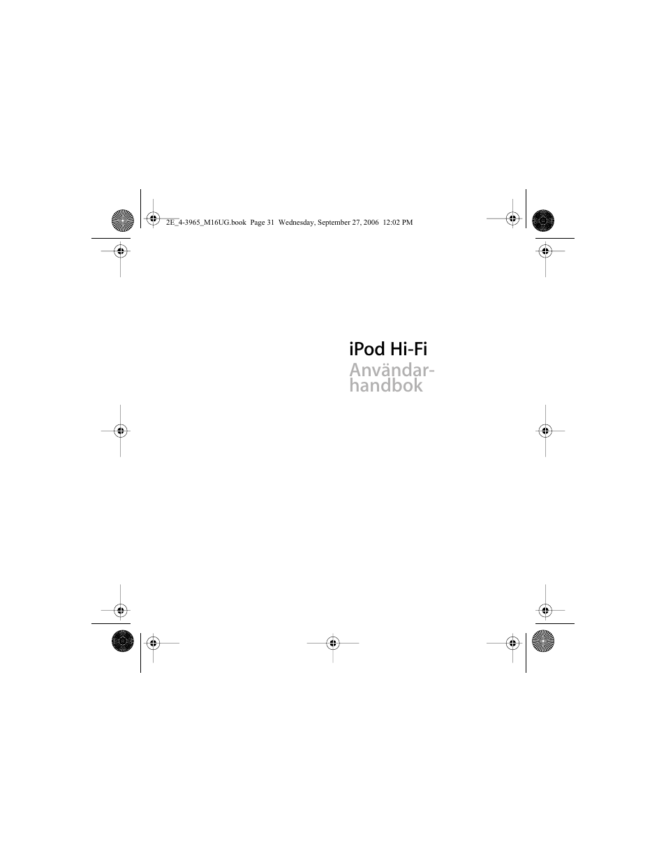 Ipod hi-fi användar- handbok | Apple iPod Hi-Fi User Manual | Page 31 / 102
