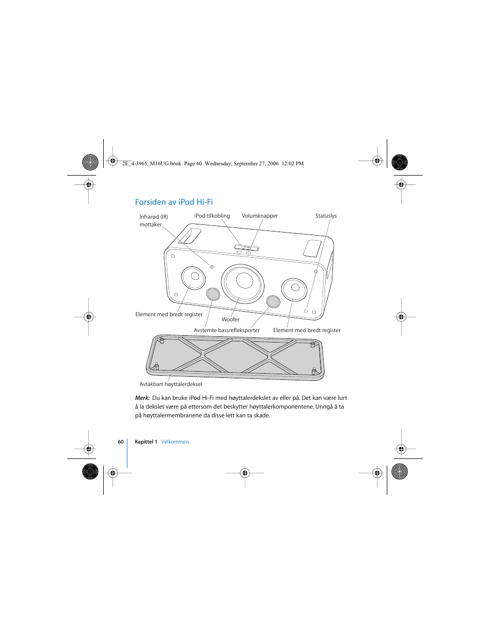 Forsiden av ipod hi-fi | Apple iPod Hi-Fi User Manual | Page 60 / 102