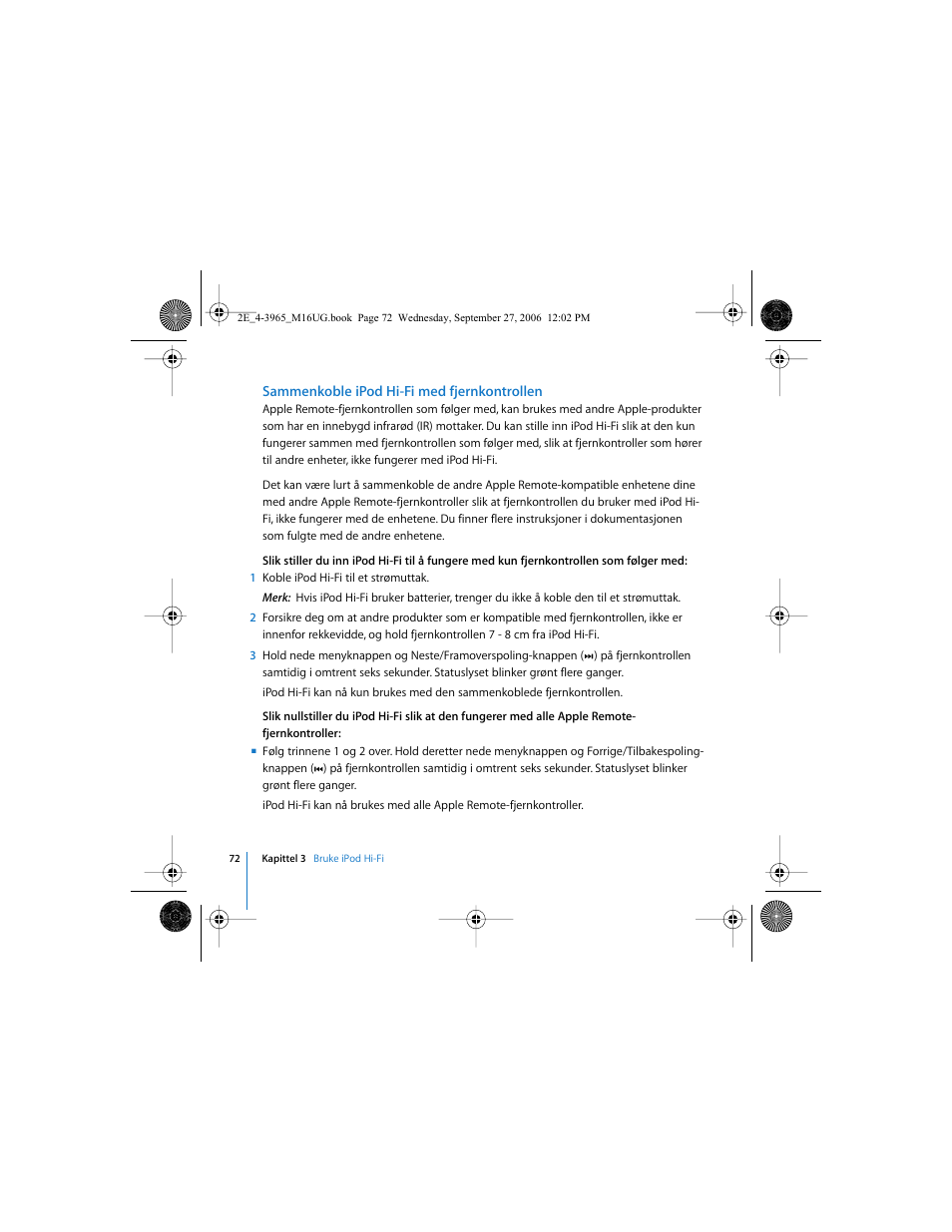 Apple iPod Hi-Fi User Manual | Page 72 / 102