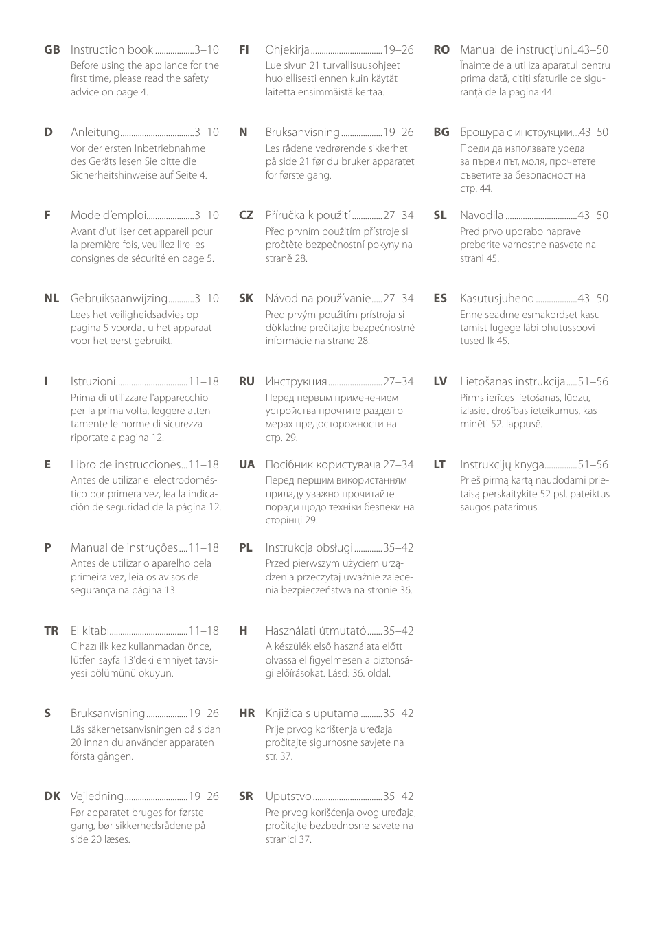 Electrolux EEWA7100R User Manual | Page 2 / 60