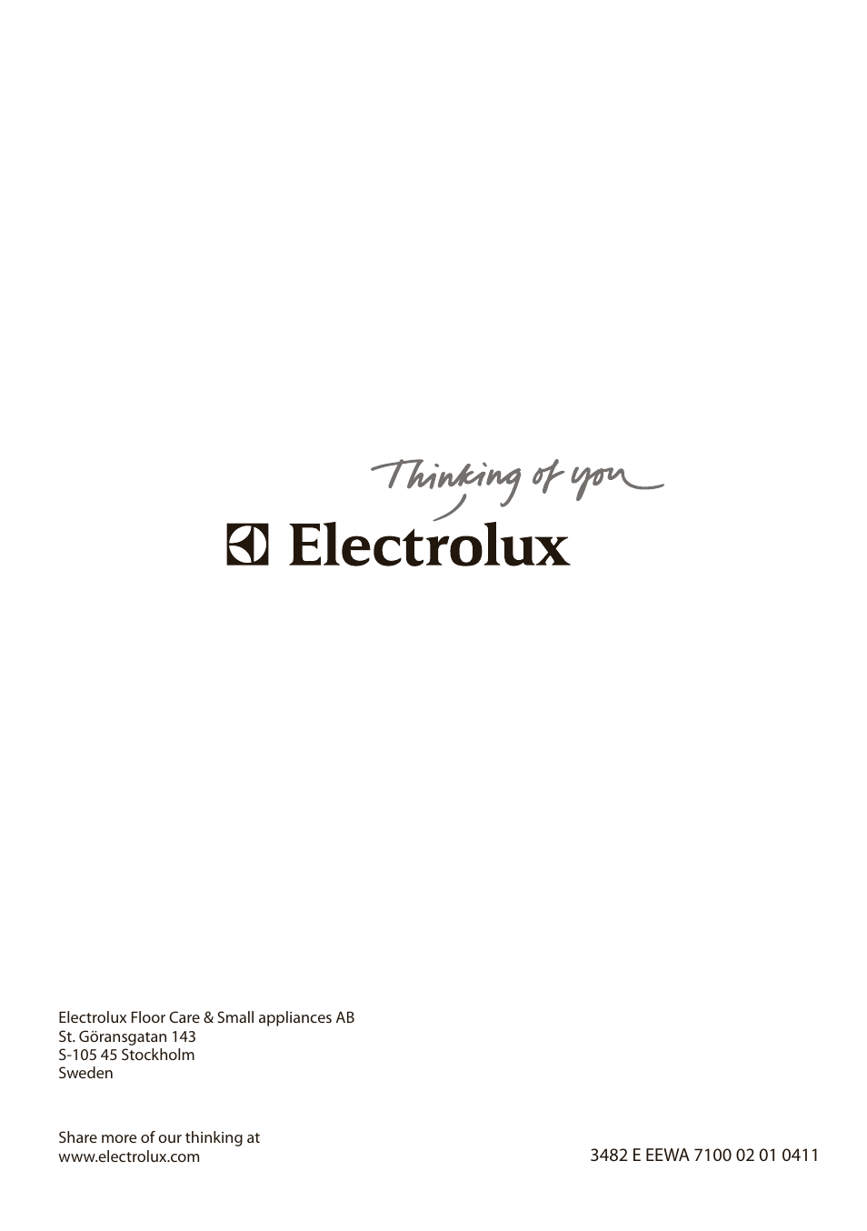 Electrolux EEWA7100R User Manual | Page 60 / 60