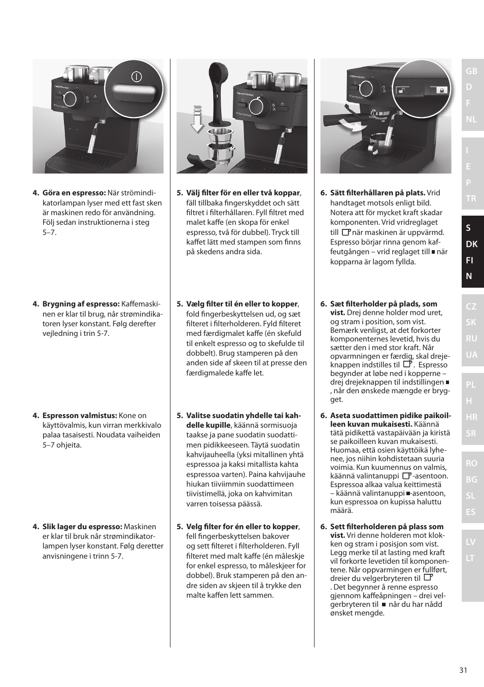 Electrolux EEA255 User Manual | Page 31 / 88